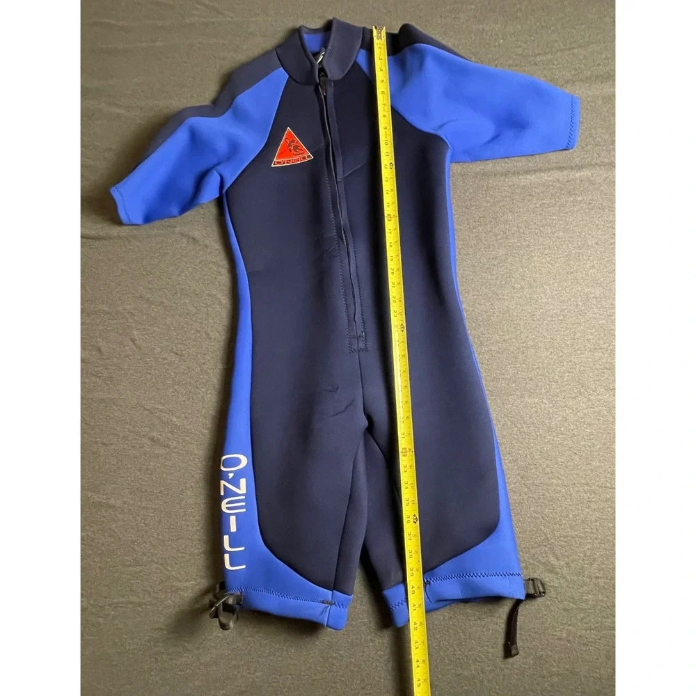 O'Neill Shorty Wetsuit Men's XXL Blue Navy Zip Vintage Surf Paddleboard Made USA